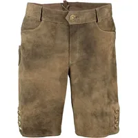 Spieth & Wensky Lederhose SPIETH & WENSKY Leder-Shorts Pio schotter Ziegenleder grau 56