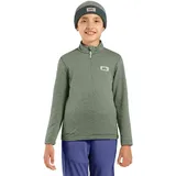 Odlo Grid Fleeceshirt Kinder shadow melange - grün