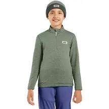 Odlo Grid Fleeceshirt Kinder shadow melange - grün