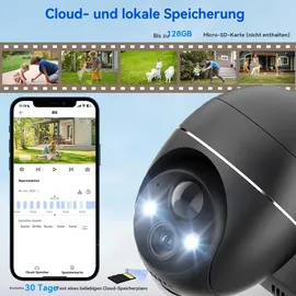 ANRAN 2K 5MP Solar Überwachungskamera Schwarz