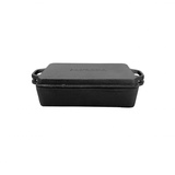 Gusseisenkuss Gusseisen Casserole 16x11x4cm, Deckel 16x11x2cm, robust, langlebig