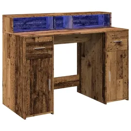 vidaXL Gaming-Tisch Altholz-Optik Braun