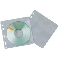 CD-Hülle, gelocht, 40 Stück, transparent