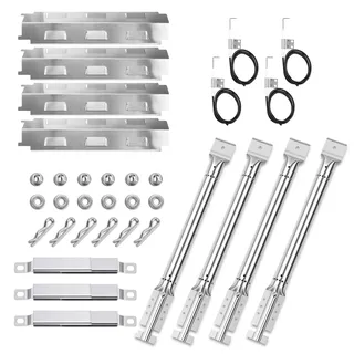 GFTIME – Passend für Charbroil, Tepro, Thermos 4 Burner, Barbecook Vanilla, Barbecook 300, Edelstahl