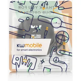 kwmobile Hülle kompatibel mit Anker Soundcore Liberty 4 NC Hülle - Silikon Kopfhörer Schutzhülle Case Cover Weiß Schwarz Schwarz