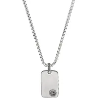 s.Oliver Kette mit Anhänger Kompass Edelstahl Silber 55+5 cm