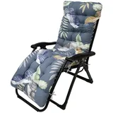 Zyronn Liegenauflage Auflage Gartenliege 170x53x8 cm, Auflagen für Deckchair, Polsterauflage für Sonnenliege, Gartenmöbel mit Einstellband