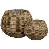 VCM Aufbewahrungskorb Juna 57 x 57 x 20 cm braun