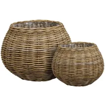 VCM Aufbewahrungskorb Juna 57 x 57 x 20 cm braun