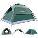 Gerduck 3in1 Camping Zelt,2/4/6 Personen Pop Up Zelt in blau, grün,Automatisches Sofortzelt Wasserdicht Anti-uv Kuppelzelt Familie,4 Jahreszeiten Licht tragbar Wurfzelt