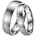 DOOSTI Edelstahl Trauring ohne Zirkonia silberfarben