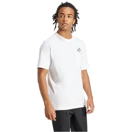 adidas Lounge Slides Graphic Pocket T-Shirt weiß M