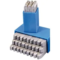 Dönges Handschlagstempelsatz angespitzt, 9-teilig, Zahlen 0-9, Schrifthöhe 2 mm