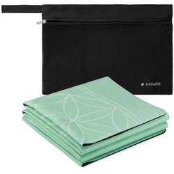 Navaris Yogamatte Faltbare Reise-Yogamatte inkl. Tasche - 1,5mm - dünn leicht blau