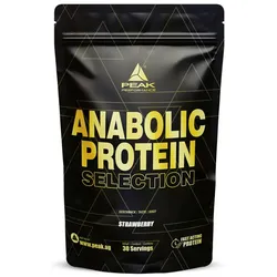 PEAK Anabolic Protein Selection 900g - Geschmack Strawberry I 30 Portionen I Mehrkomponenten Protein mit Whey Isolat, Konzentrat, Hydrolysat & Sojaprotein-Isolat I L-Leucin I Muskelaufbau 900 g