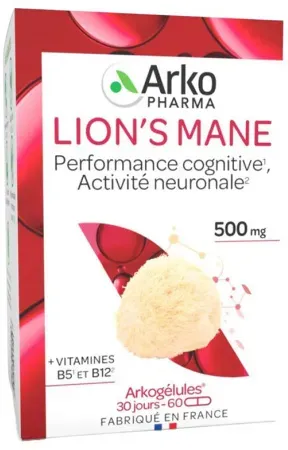 Arkopharma Arkogélules Kognitive Leistungen Lions Mane Vitamin B5 Und B12 60 Kapseln