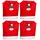 Novaliv Stuhlhussen Rot 4er Set