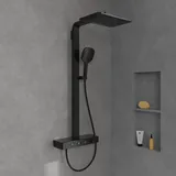 Villeroy & Boch V&B Duschsystem Infinity Showers 413x108x561mm, eck., Wandmont., ma black