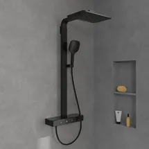 Villeroy & Boch V&B Duschsystem Infinity Showers 413x108x561mm, eck., Wandmont., ma black