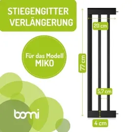 Bomi Zubehör für Türschutzgitter Verlängerung 10-50 cm Schwarz
