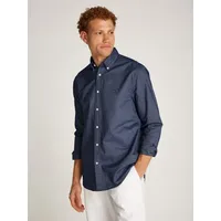 Tommy Hilfiger Herren Hemd Oxford Shirt Langarm, Blau (Desert