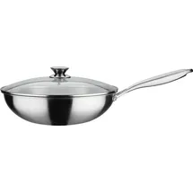 GSW Wok Asia Edelstahl 18/8, Ø 32 cm, Induktion, silber