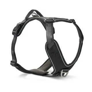 Wolters Active Pro Comfort Hundegeschirr Schwarz/Grau 55-65 cm