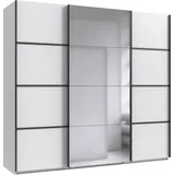 WIMEX Schwebetürenschrank »Jork Kleiderschrank mit Spiegel«, in verschiedenen Größen und Ausstattungsvarianten weiß abs. graphit) , 25768026-0 B/H/T: 225 cm x 208 cm x 65 cm