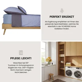 SCHIESSER Doubleface Renforcé hellblau/marine 135 x 200 cm + 80 x 80 cm
