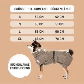 Rudelkönig Hunde Bademantel grau L