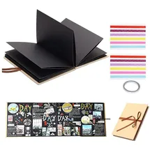 luxuskollektion Fotoalbum zum Selbstgestalten 8 Zoll, DIY Scrapbook Fotobuch 34 Seiten