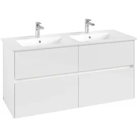 Villeroy & Boch Waschbeckenunterschrank 2 Auszüge 126,1 x 61,0 x 48,0 cm Weiß