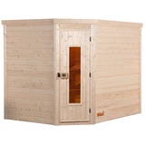 weka Premium Massivholzsauna Turku (Set), beige