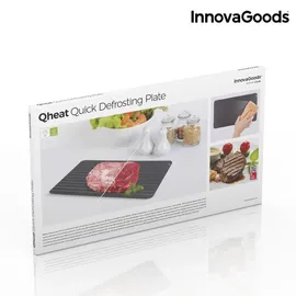 InnovaGoods - Schnelle Auftauplatte Qheat, Hohe Wärmeleitfähigkeit, Anti-Haft-Beschichtung, Energiesparend, Universal für Nahrungsmittel