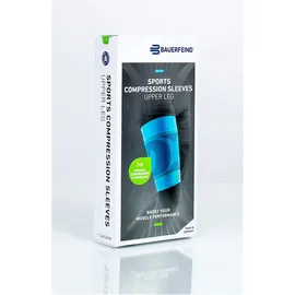 Bauerfeind Sports Unisex Compression Sleeves Upper Leg - lang schwarz