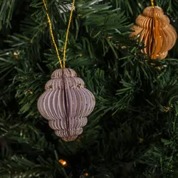 Rebecca Mobili 24 Anhängern für Weihnachtsbaum aus Papier, 3 verschiedene Farben