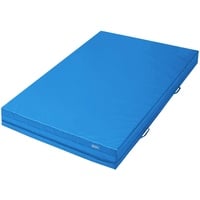 ALPIDEX Weichbodenmatte Matte Turnmatte Fallschutz 200 x 100 x 20 cm mit Anti-Rutschboden und Tragegriffen, Farbe:hellblau