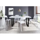 Paroli Concept GmbH Esstisch in Weiß hochglanz, MDF - 140x75x90cm (BxHxT)