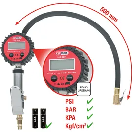 KS Tools Digitaler Druckluft-Reifenfüllmesser 515.1970