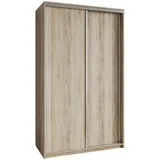 masseno Schwebetürenschrank NISSE 120 x 205 x 60 cm Eiche