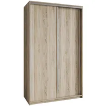 masseno Schwebetürenschrank NISSE 120 x 205 x 60 cm Eiche
