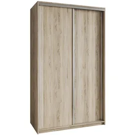 masseno Schwebetürenschrank NISSE 120 x 205 x 60 cm Eiche