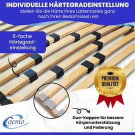 Coemo 7-Zonen-Lattenrost Basic starr 120 x 200 cm