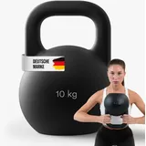 STRYVE Kettlebell 8kg,10kg – Hochwertige Gusseisen-Kugelhantel mit ergonomischem Griff – Gewichte für Krafttraining Zuhause, Rumpf, Crossfit, Hyrox & Functional inkl. Trainingsplan