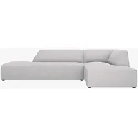 Micadoni Ecksofa Ruby, 4-Sitzer mit offener Seite grau