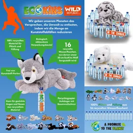 Wild Republic Ecokins Mini Wolf 20 cm Grau