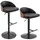 Homcom Barhocker Kunstleder Schwarz 2er Set