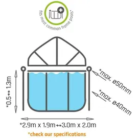 EXIT TOYS Poolabdeckung 300 x 200 cm 30.80.32.00