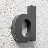 Longlife LED Hausnummer 3D Edelstahl Weiß