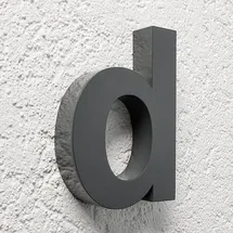 Longlife LED Hausnummer 3D Edelstahl Weiß